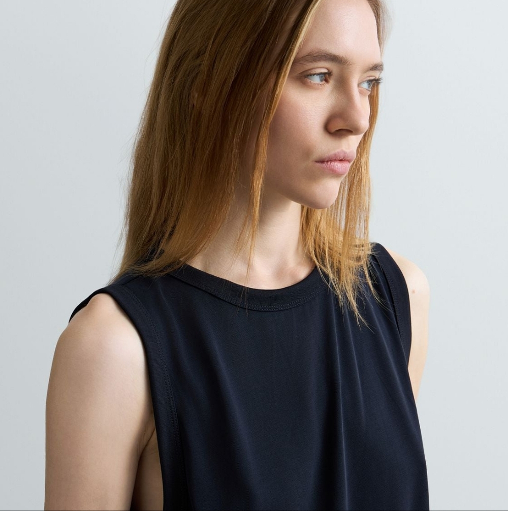 HELMUT LANG Black Jersey Keyhole Back Sleeveless Top M - Picture 4 of 9